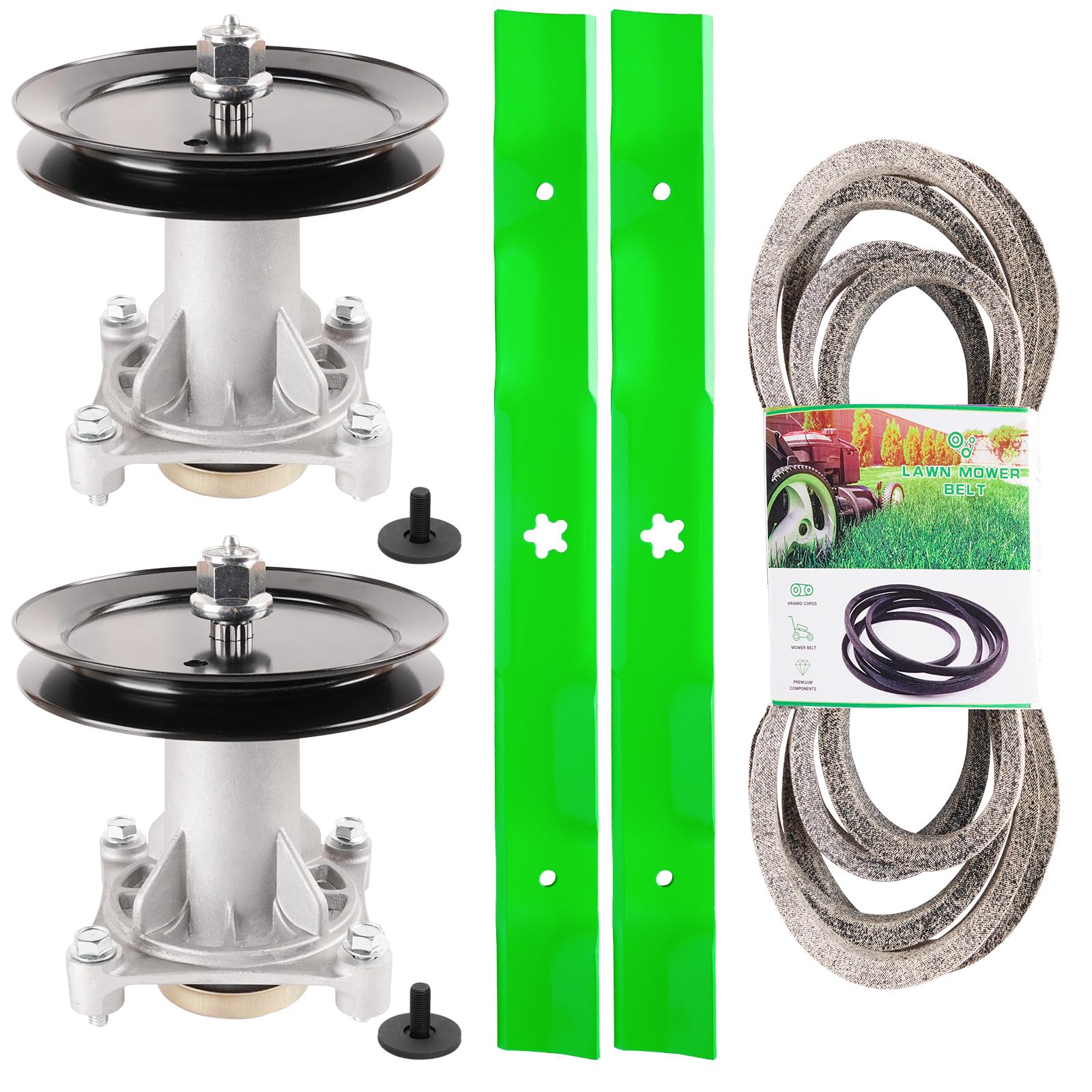 TENGMUJX front view of full 46-inch deck rebuild kit showing all parts and benefits