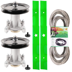 TENGMUJX front view of full 46-inch deck rebuild kit showing all parts and benefits