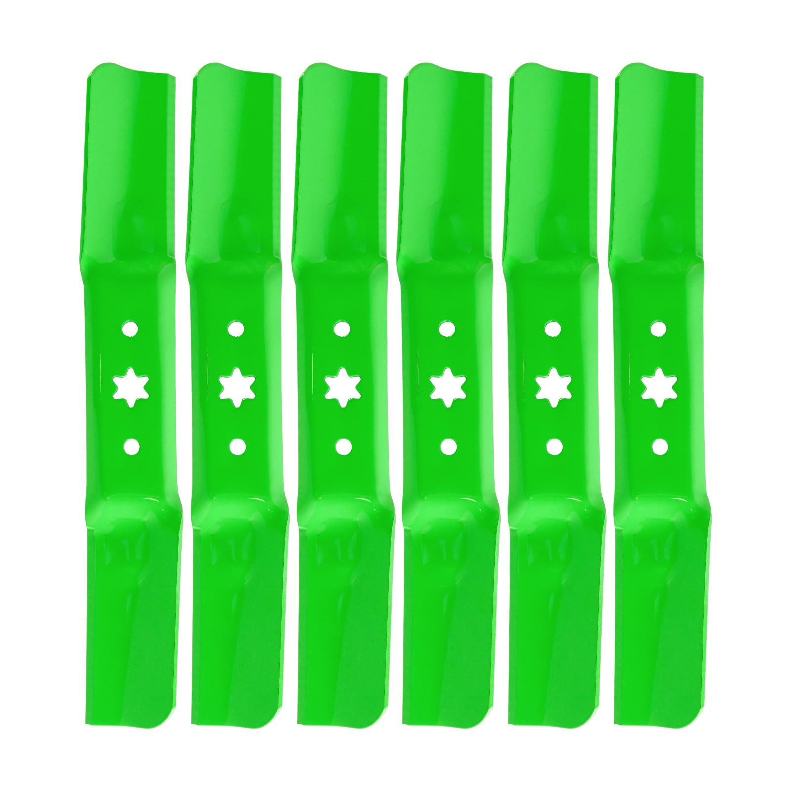 TENGMUJX front view of six blades ready to replace old blades, improving cut quality