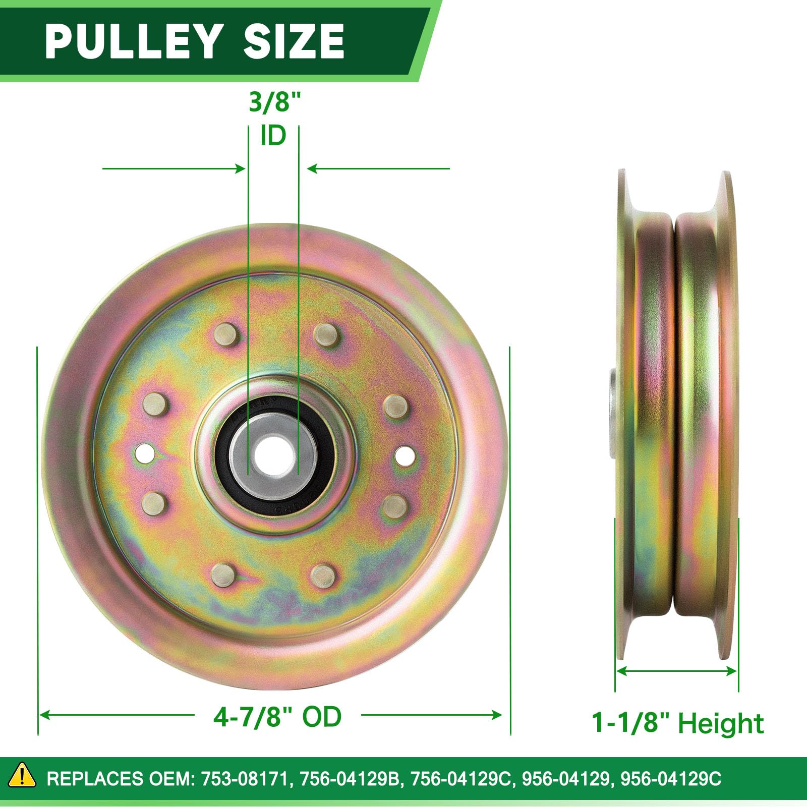TENGMUJX idler pulley profile view demonstrating smooth belt tracking