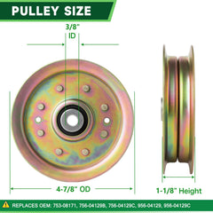 TENGMUJX idler pulley profile view demonstrating smooth belt tracking