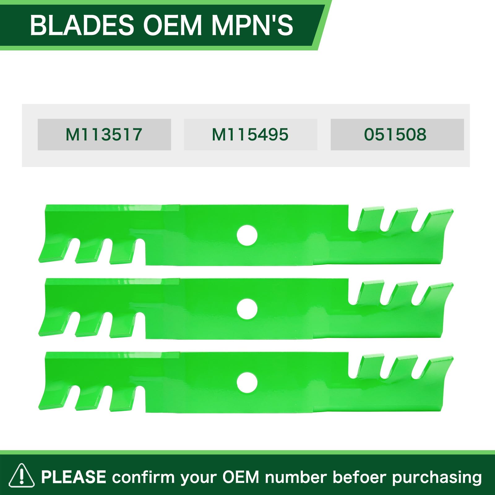 TENGMUJX blade installed on mower deck demonstrating direct-fit compatibility and restored performance