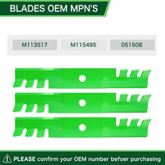 TENGMUJX blade installed on mower deck demonstrating direct-fit compatibility and restored performance