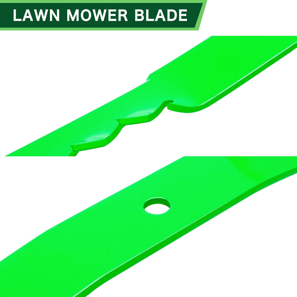 TENGMUJX blade installed on Toro deck demonstrating correct OEM fit
