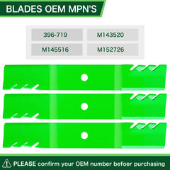 TENGMUJX blade installed on a ZTrak deck demonstrating restored cut quality and even discharge