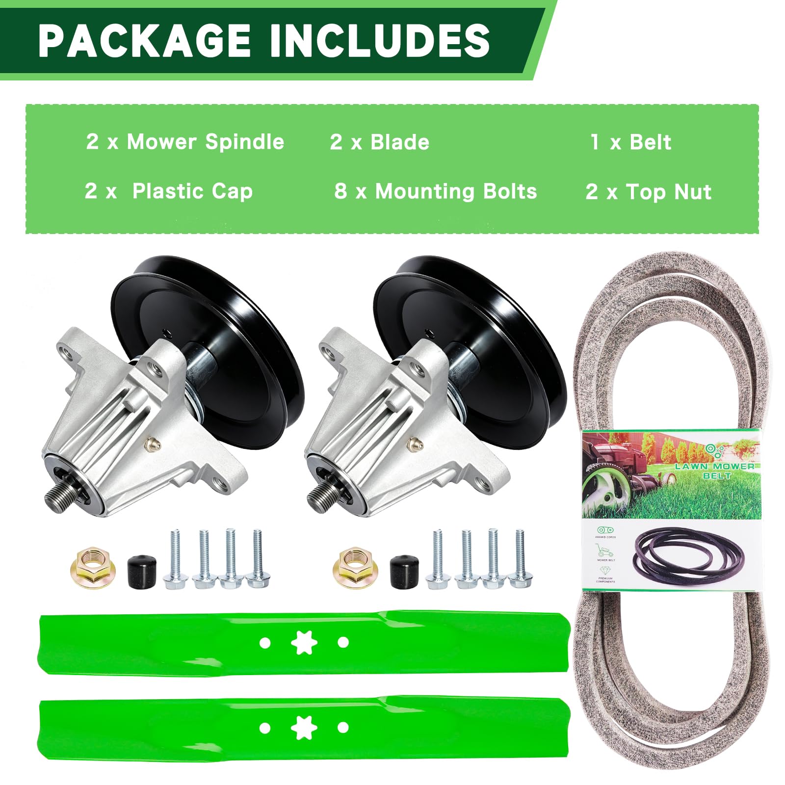 TENGMUJX kit components arranged overview showing all included replacement parts
