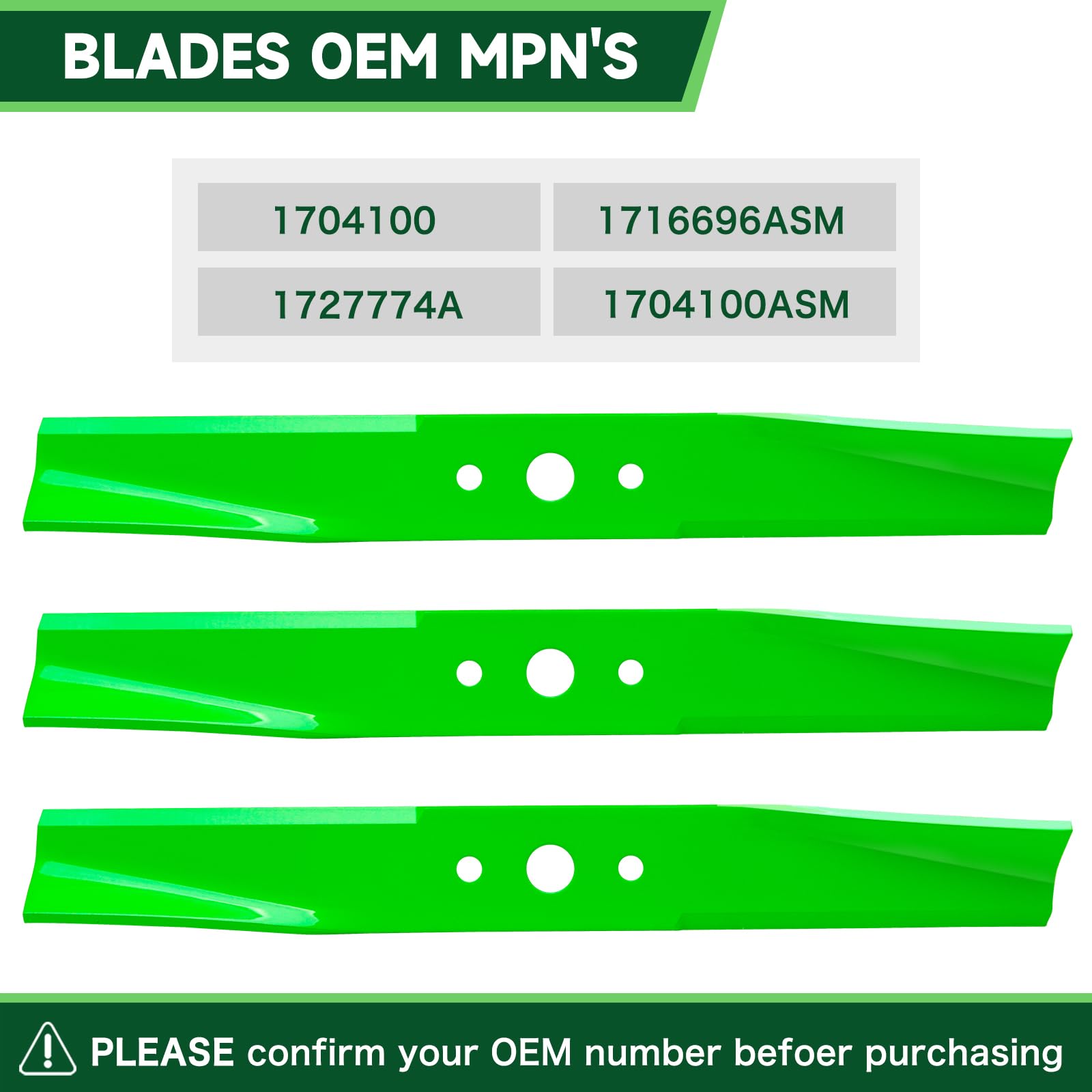 TENGMUJX blade installed on a 44-inch mower deck, restores airflow and discharge