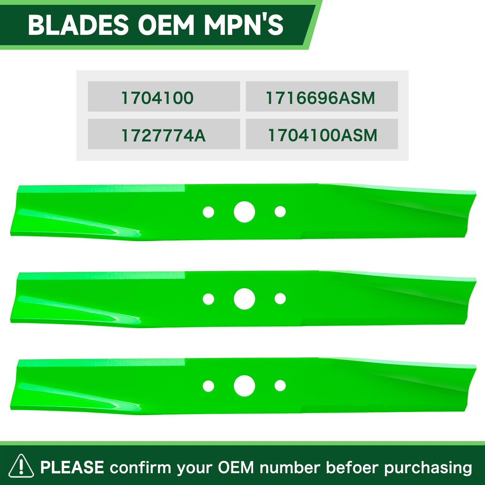 TENGMUJX blade installed on a 44-inch mower deck, restores airflow and discharge