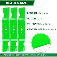TENGMUJX mower blade detail showing sharp edge for cleaner grass cuts