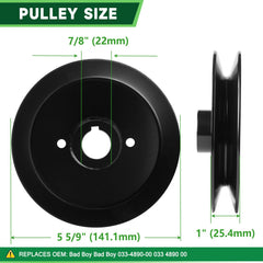 TENGMUJX pulley face profile showing correct groove dimensions for belt tracking