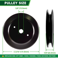 TENGMUJX pulley top profile highlighting precision groove for better belt tracking