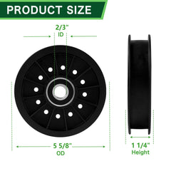 TENGMUJX side profile displaying pulley dimensions for accurate mower deck compatibility