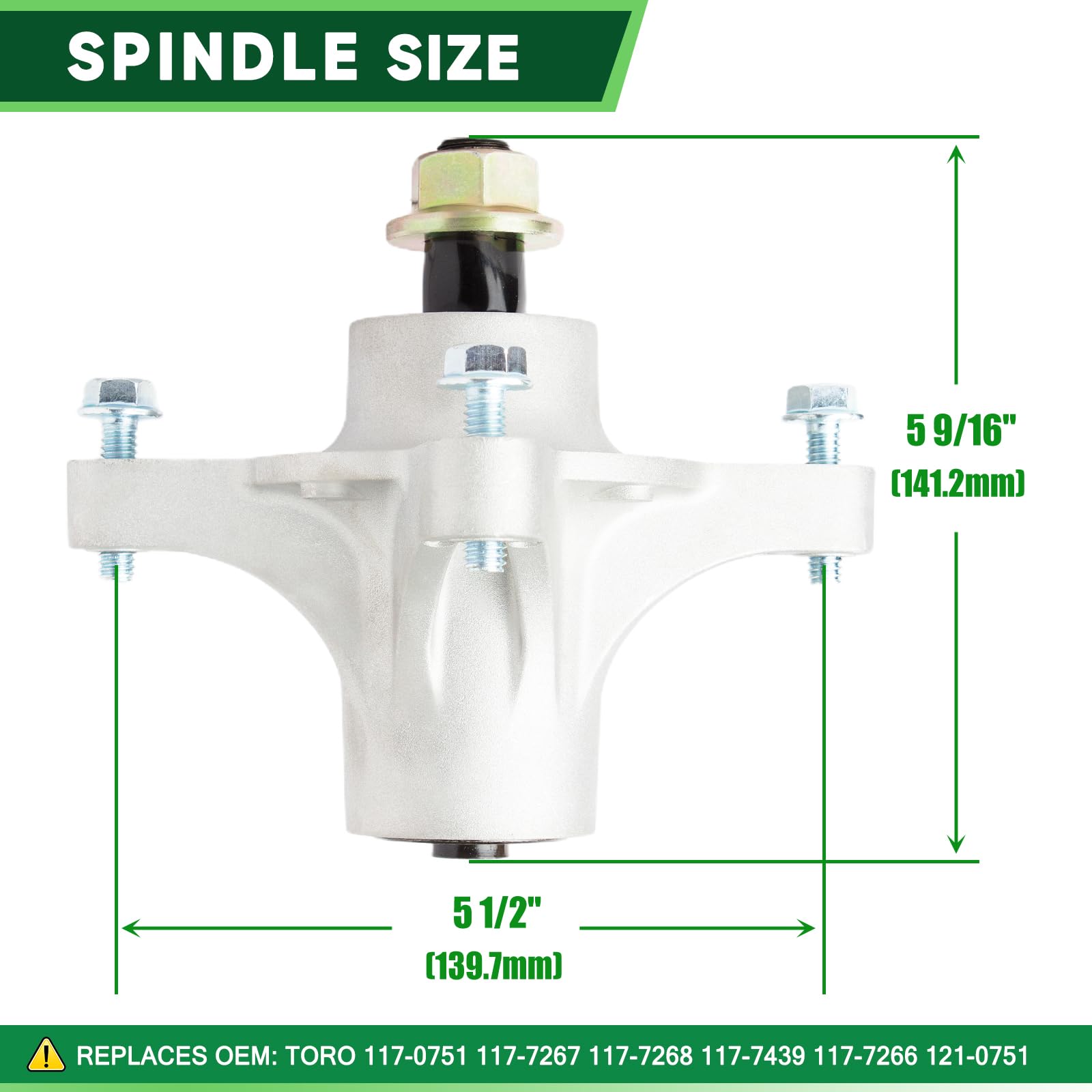 TENGMUJX spindle assembly close-up showing robust construction and fit
