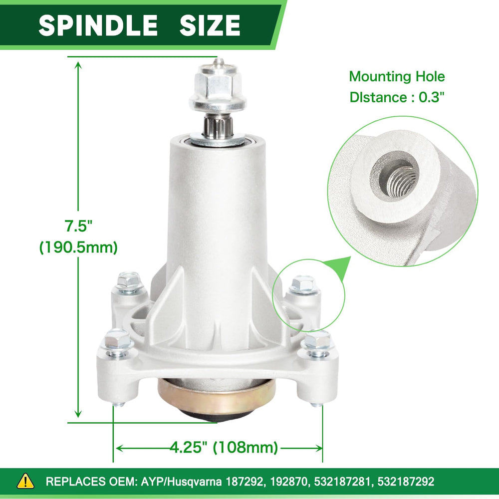 TENGMUJX spindle assembly close-up showing bearing detail and durable construction