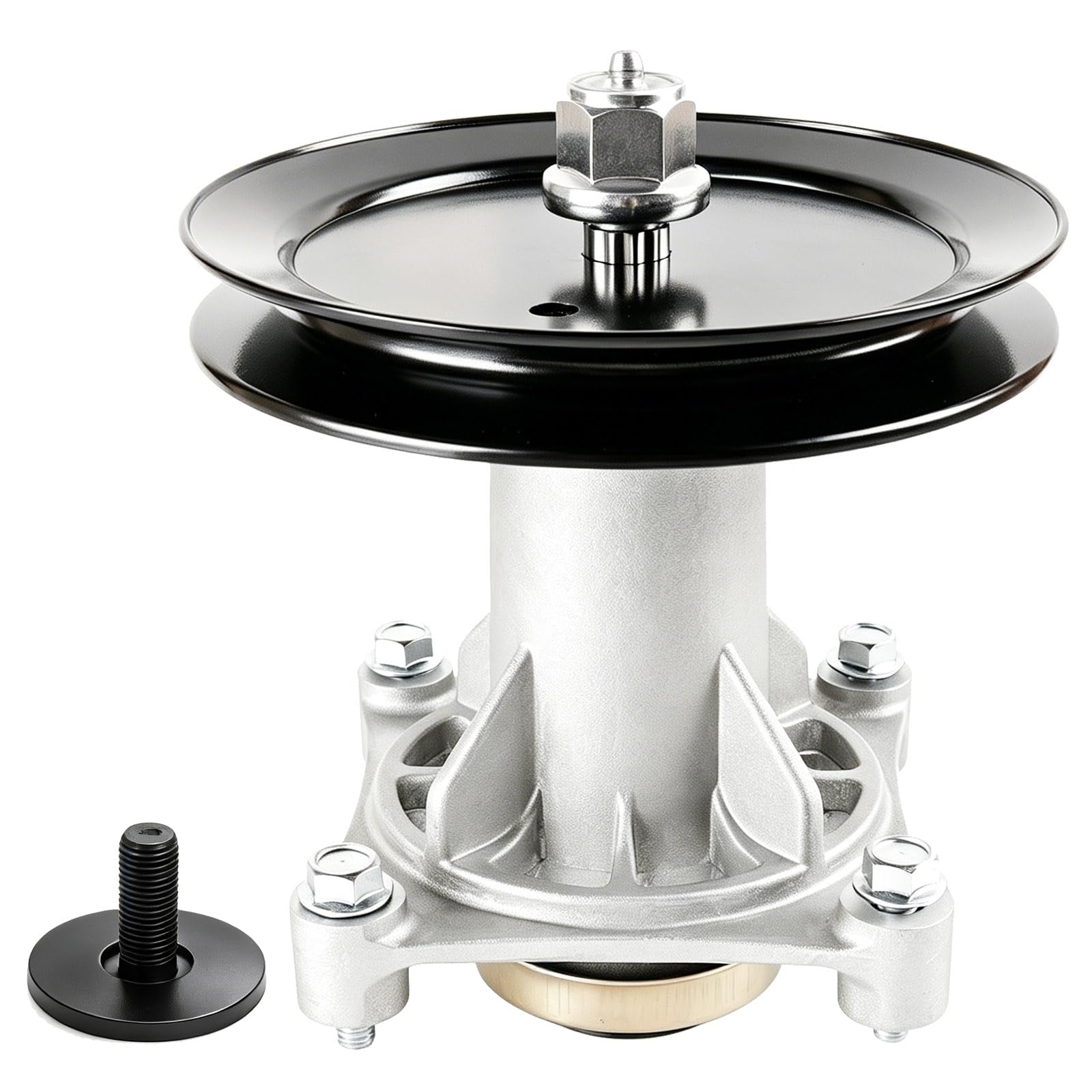 TENGMUJX front view spindle assembly showing mounting flange and shaft for reliable replacement