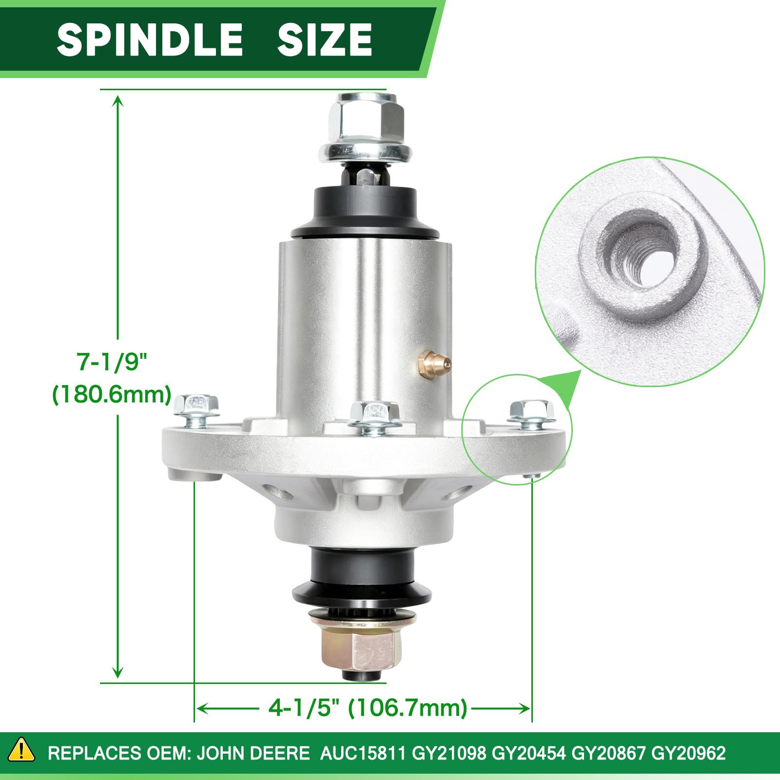 TENGMUJX spindle close-up showing bearing detail for smoother operation