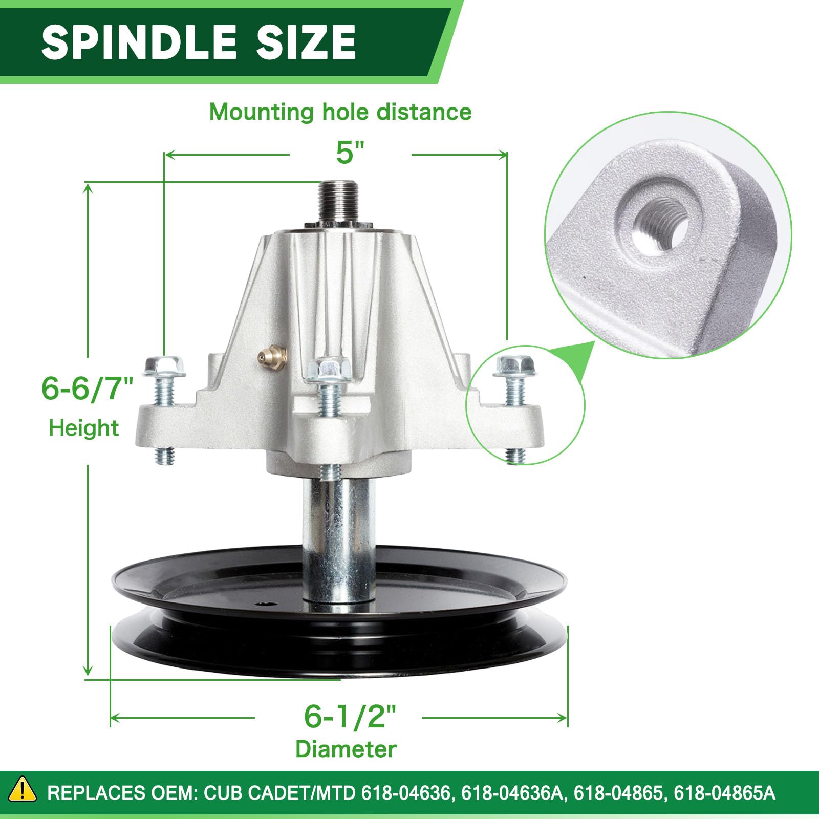 TENGMUJX spindle close-up showing bearing detail for reliable rotation