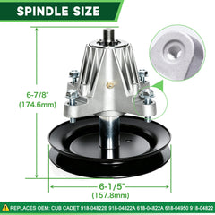 TENGMUJX spindle close-up showing bearing and threads for durability