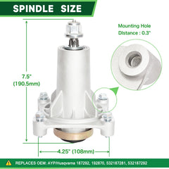 TENGMUJX close-up of spindle assembly highlighting durable bearings and fit