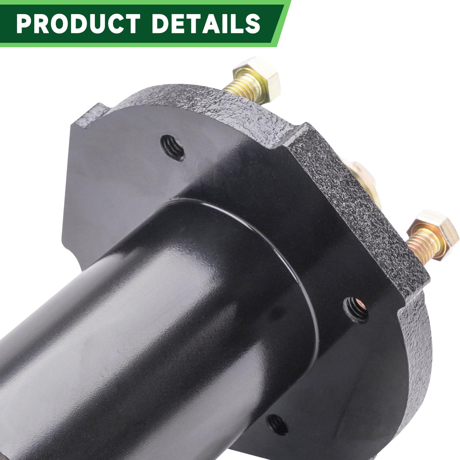 TENGMUJX spindle installed on mower deck showing straightforward swap-in benefit