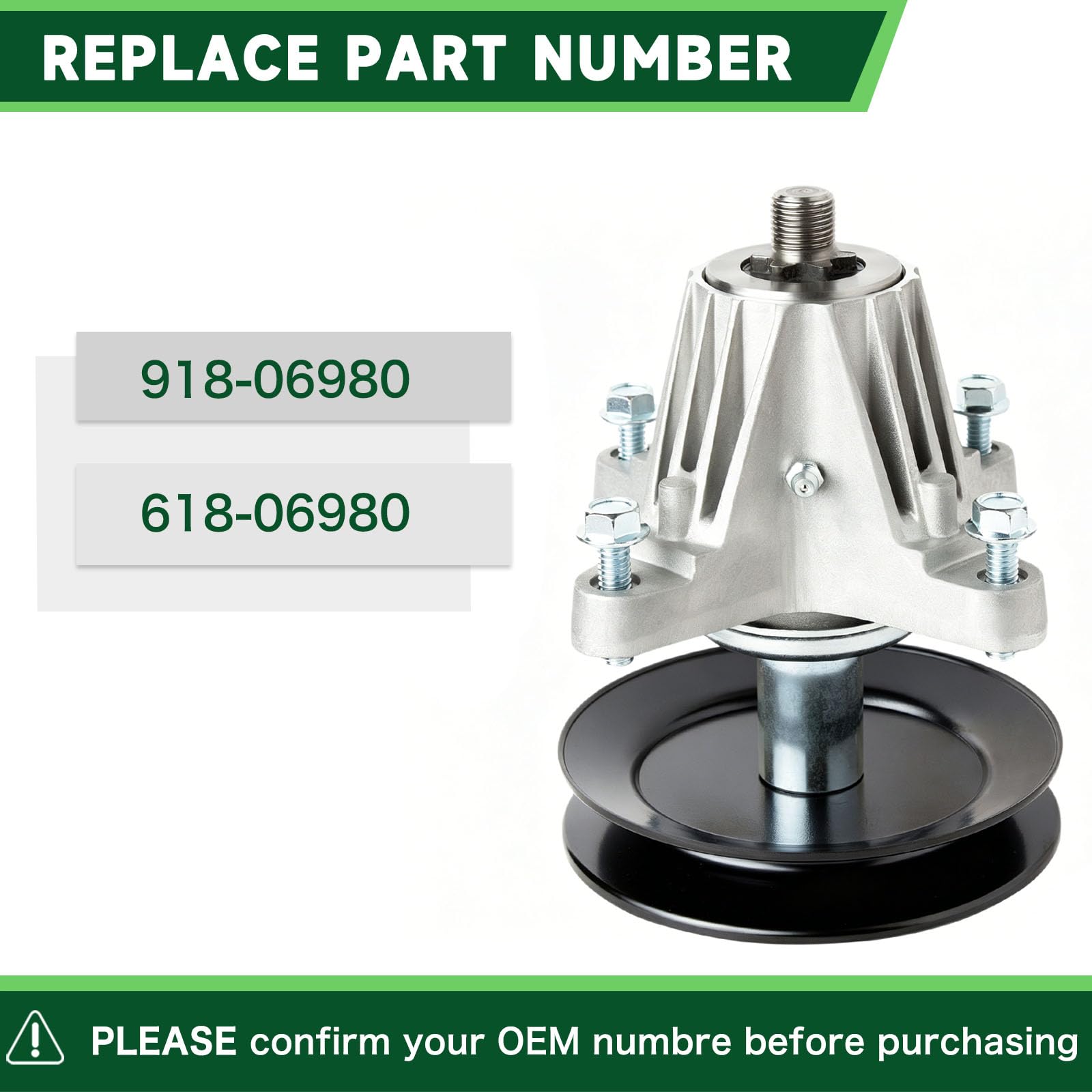 TENGMUJX spindle mounting holes closeup showing four-bolt pattern for easy installation