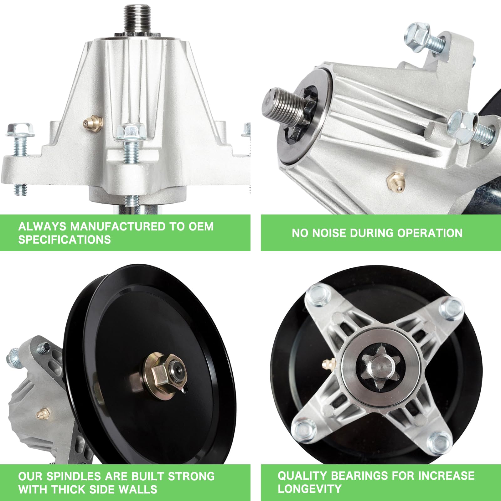 TENGMUJX spindle mounting holes detail illustrating bolt pattern for easy fitment