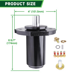TENGMUJX side profile spindle displaying shaft alignment and fitment benefit