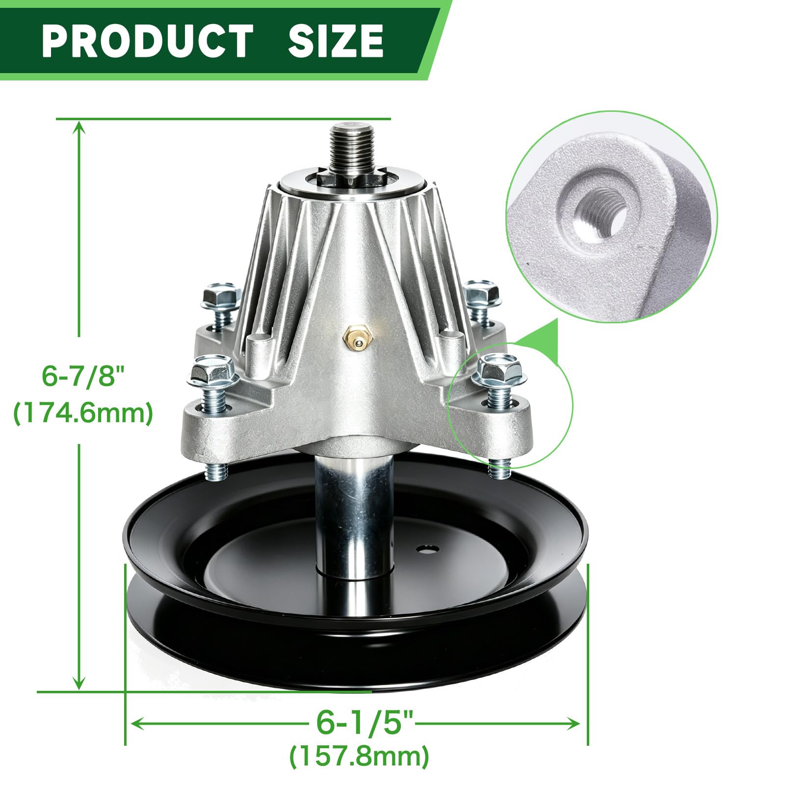 TENGMUJX spindle side profile highlighting durable housing and welded construction