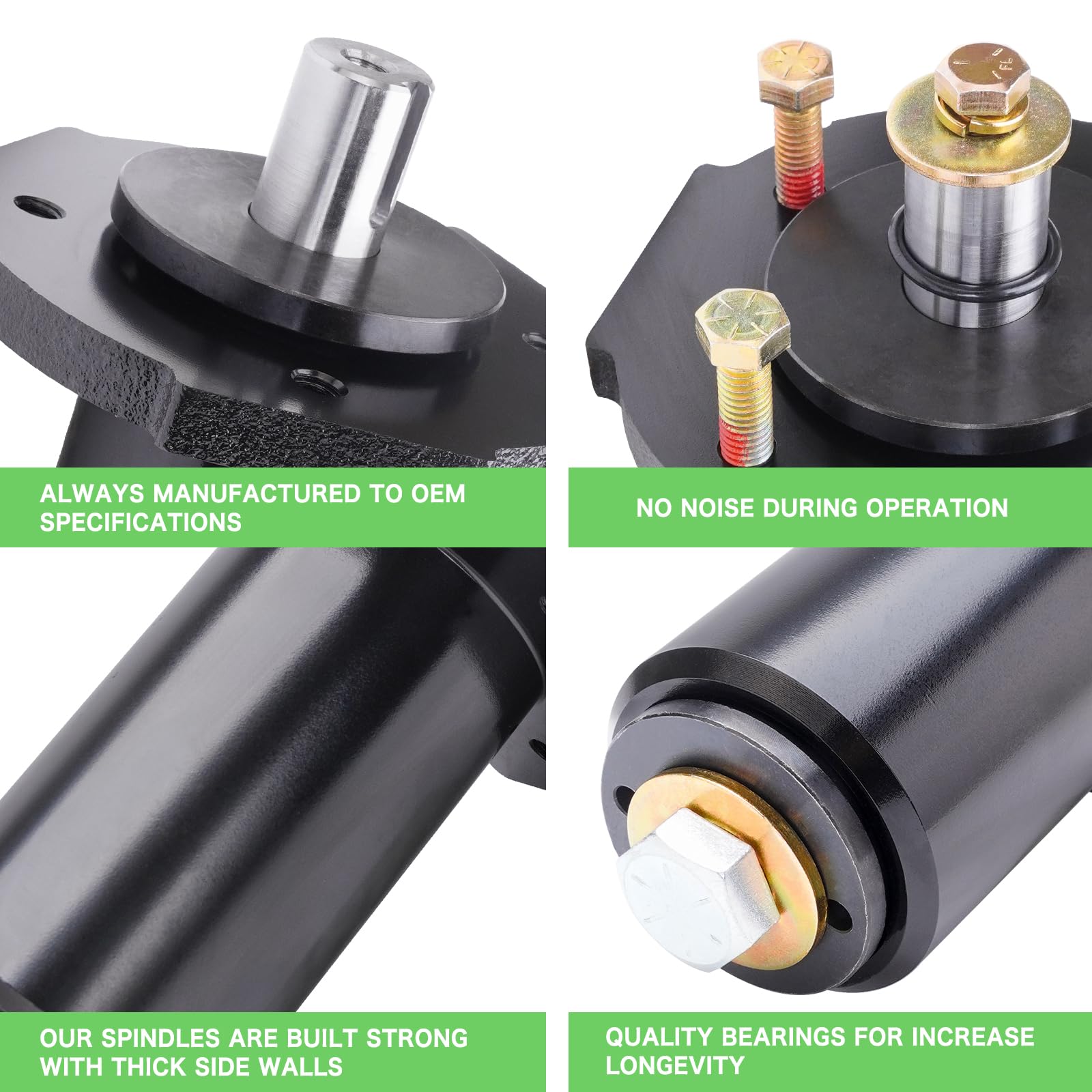 TENGMUJX spindle attached to blade assembly illustrating restored cutting performance