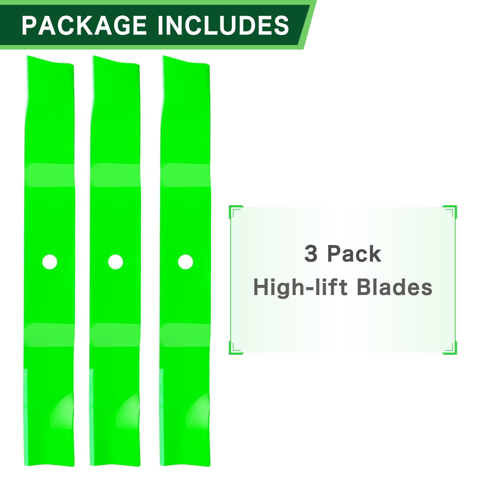 TENGMUJX full three-blade set arranged to show included quantity