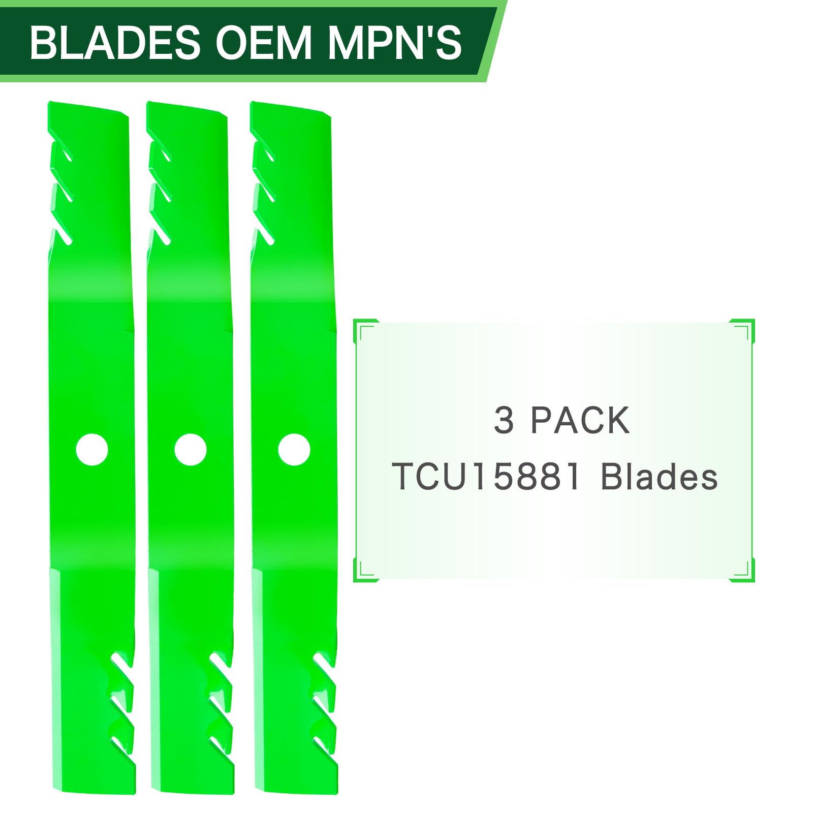 TENGMUJX three blades side-by-side to show scale and matched dimensions for balance