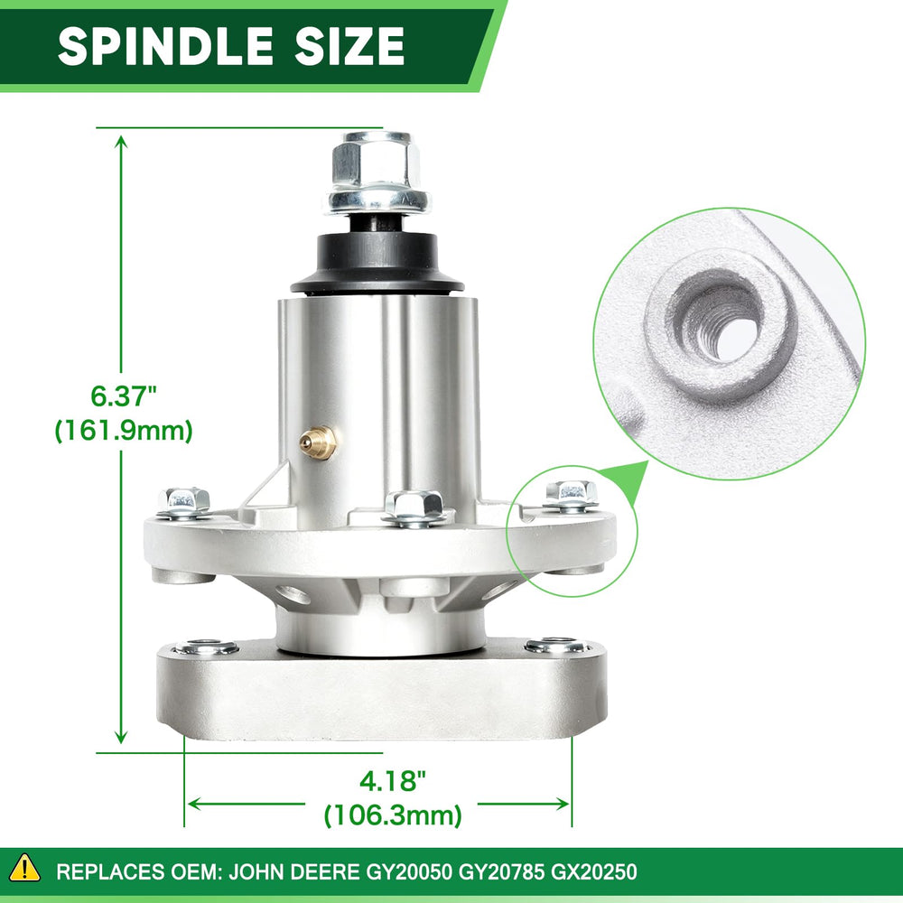 TENGMUJX three spindles close-up highlighting shaft fitment for accurate alignment