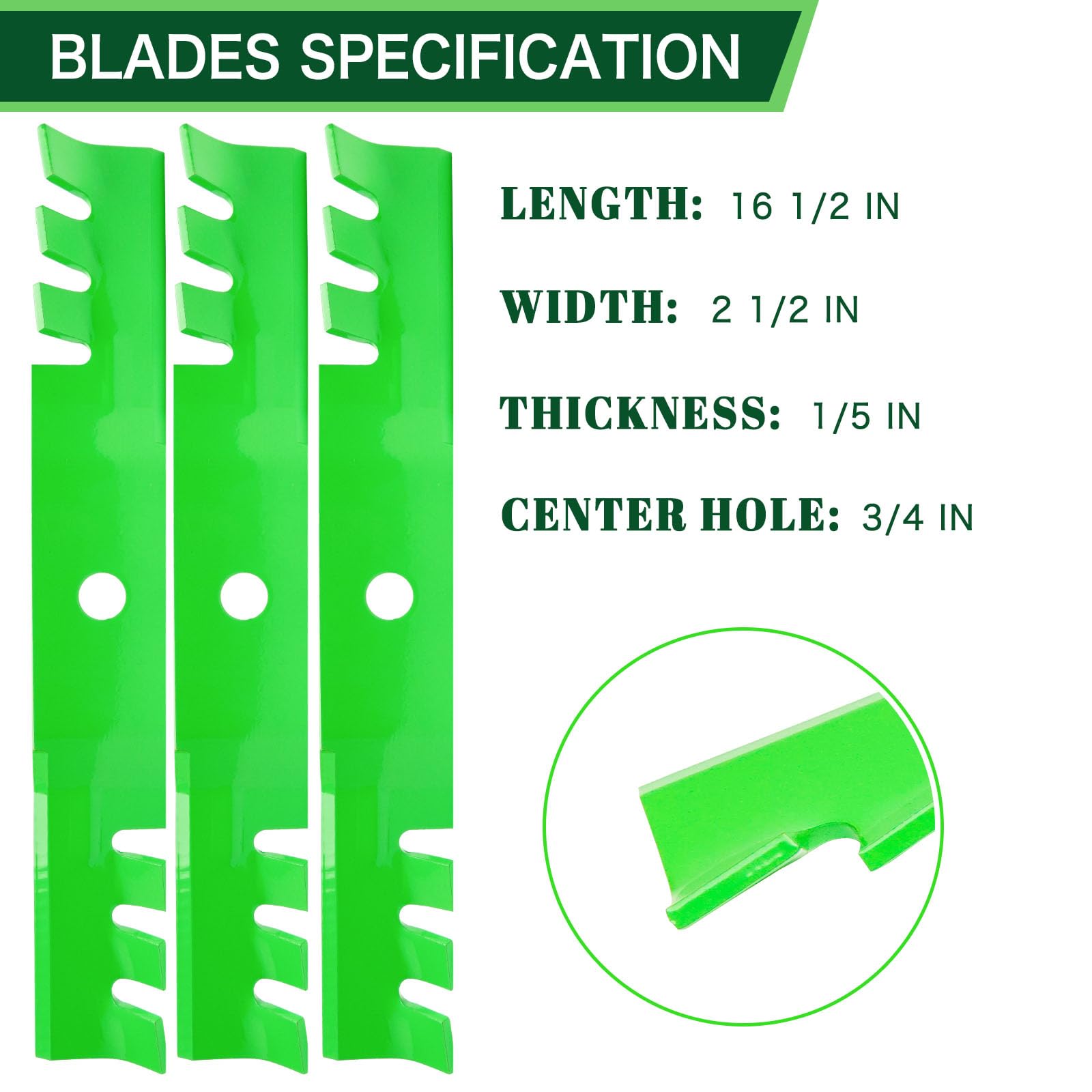 TENGMUJX close-up of toothed blade edge illustrating improved lift and cleaner cut