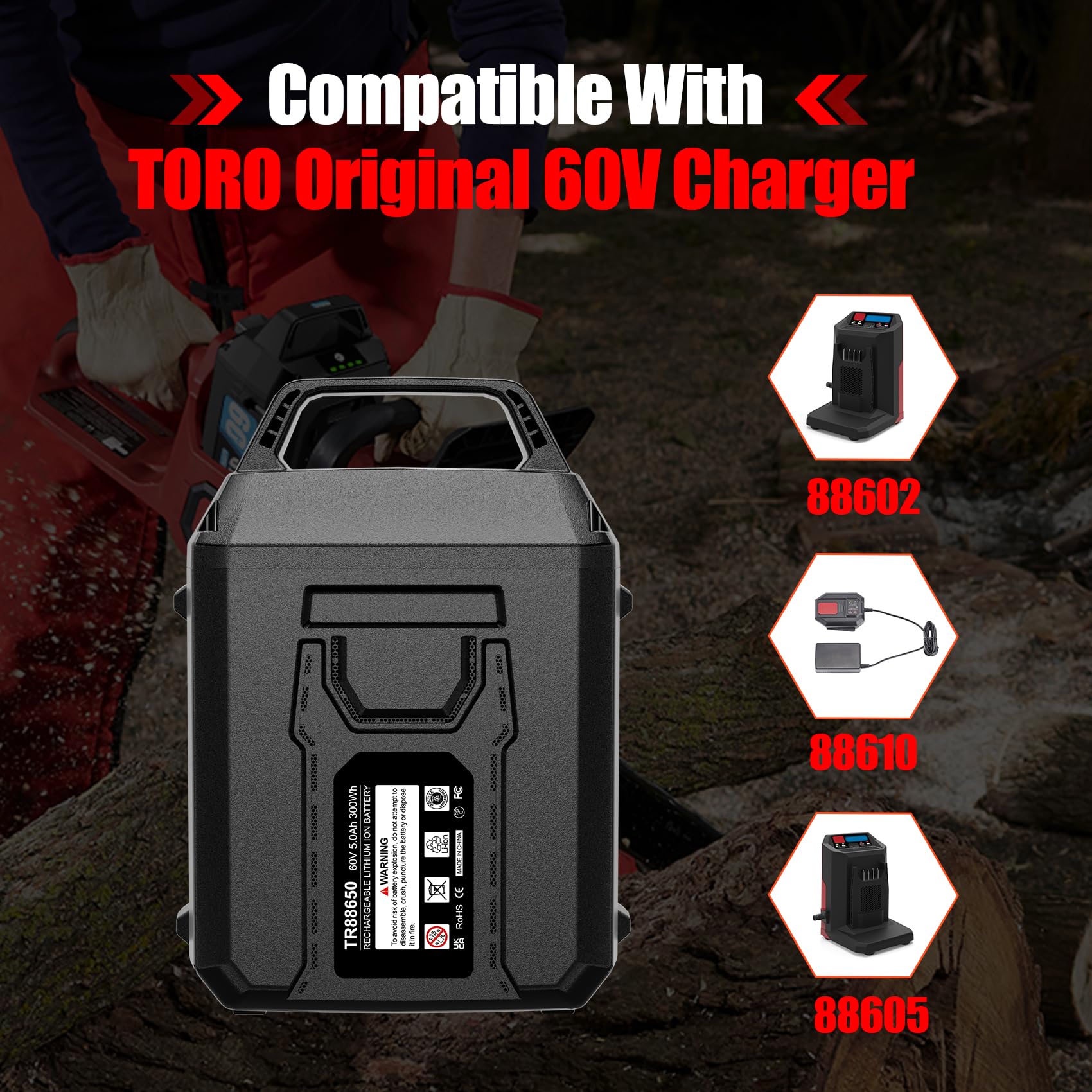TenHutt battery installed in Toro walk-behind mower for extended runtime