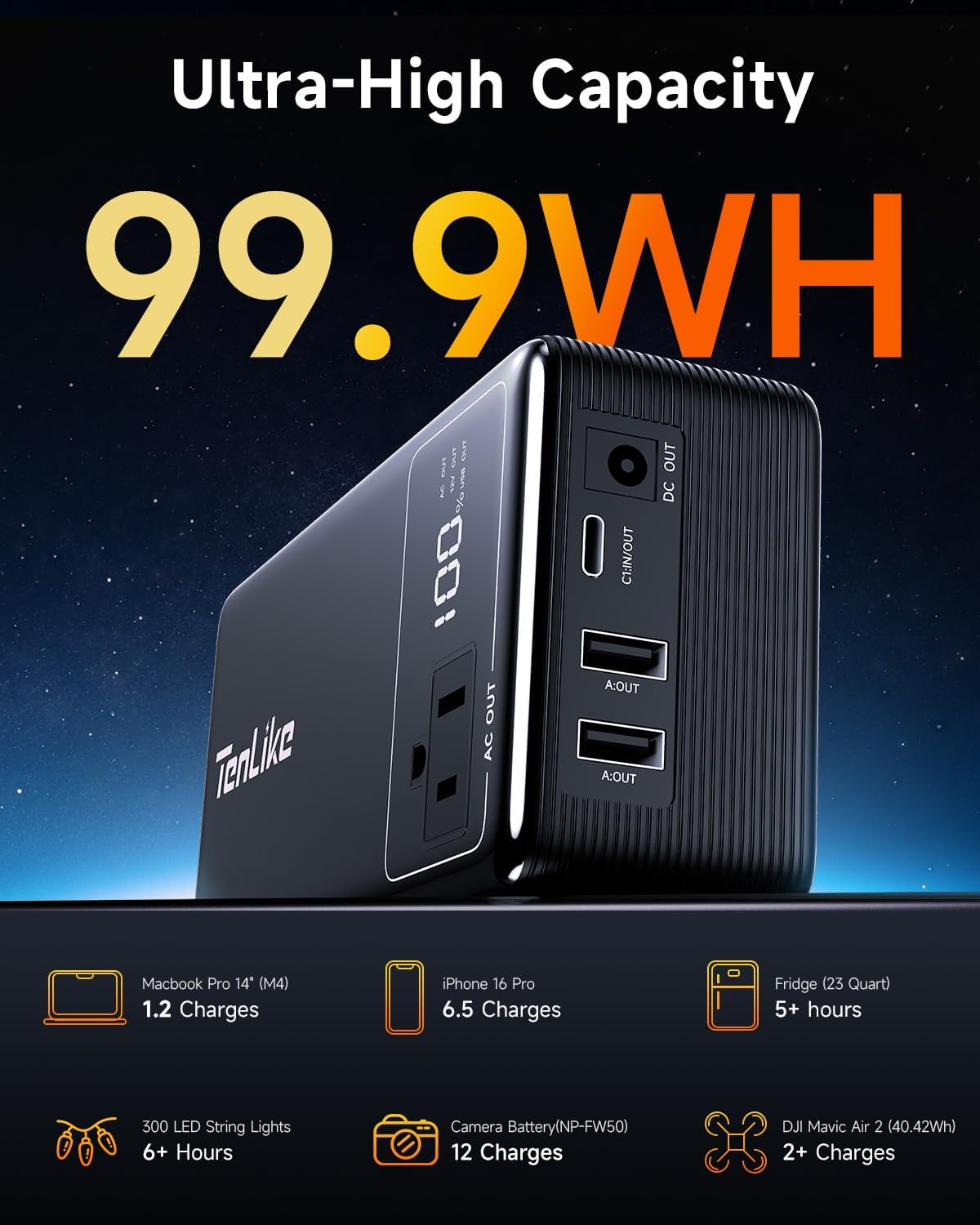 Tenlike powering a laptop outdoors for reliable off-grid productivity
