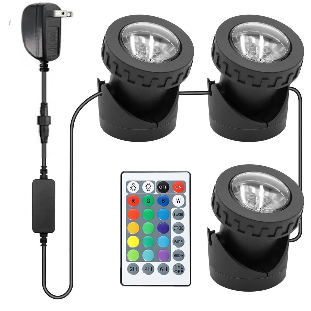 TENSUL front view of three lights showing full set and placement benefit