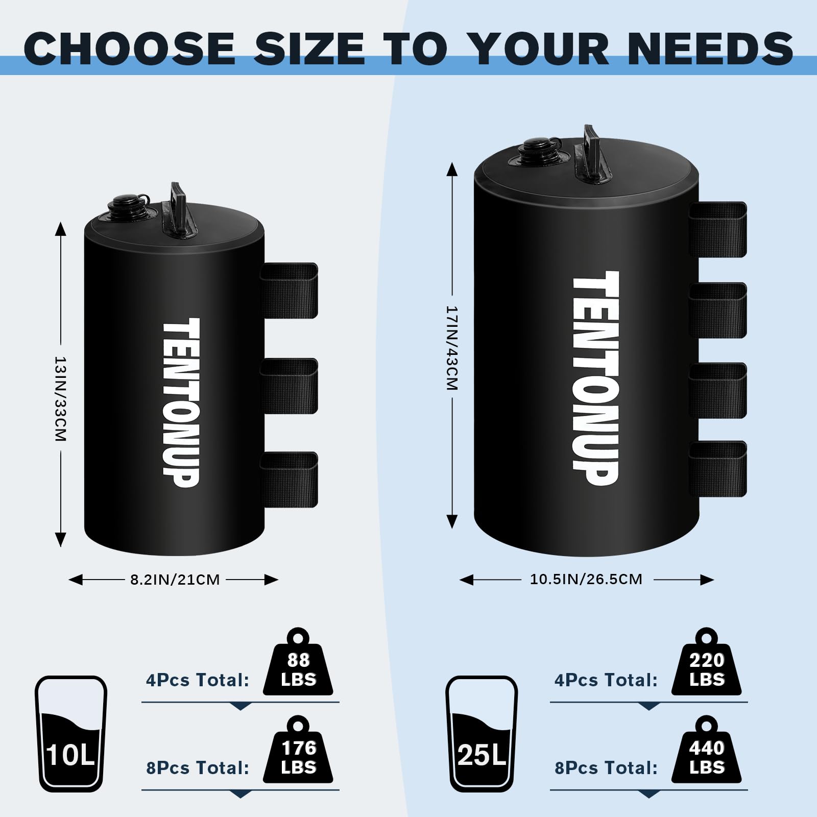 TENTONUP empty water bag folded for storage highlighting portability and space-saving