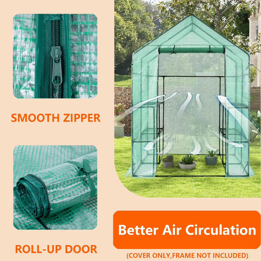TENTOPMIC roll-up zipper door open for quick access and ventilation