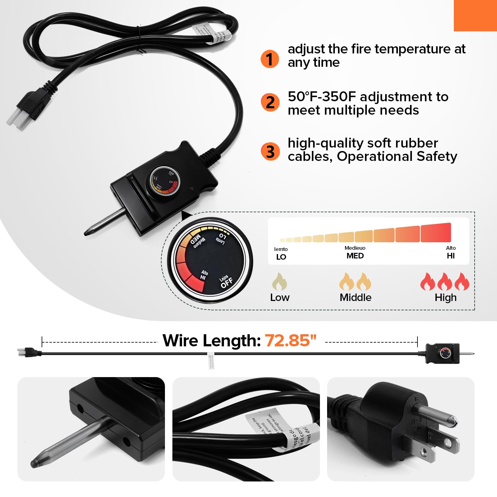 Teonkeeys rectangular wiring connector close-up showing secure plug and easy hookup