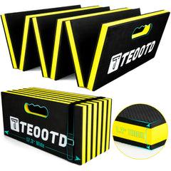 TEOOTD front view showing full unfolded kneeling pad for coverage and comfort
