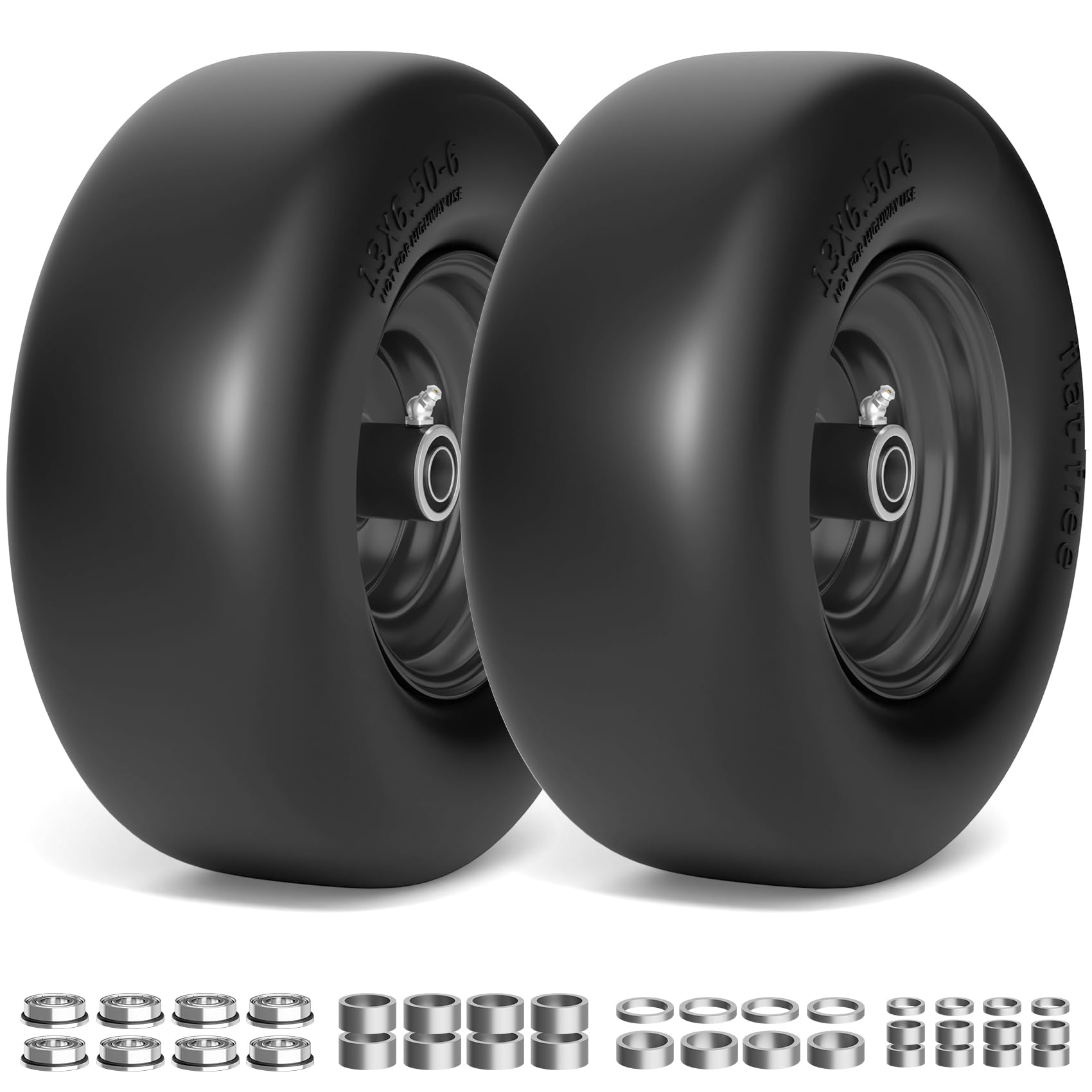 TEPU front wheel assembled showing solid construction and reliable steering