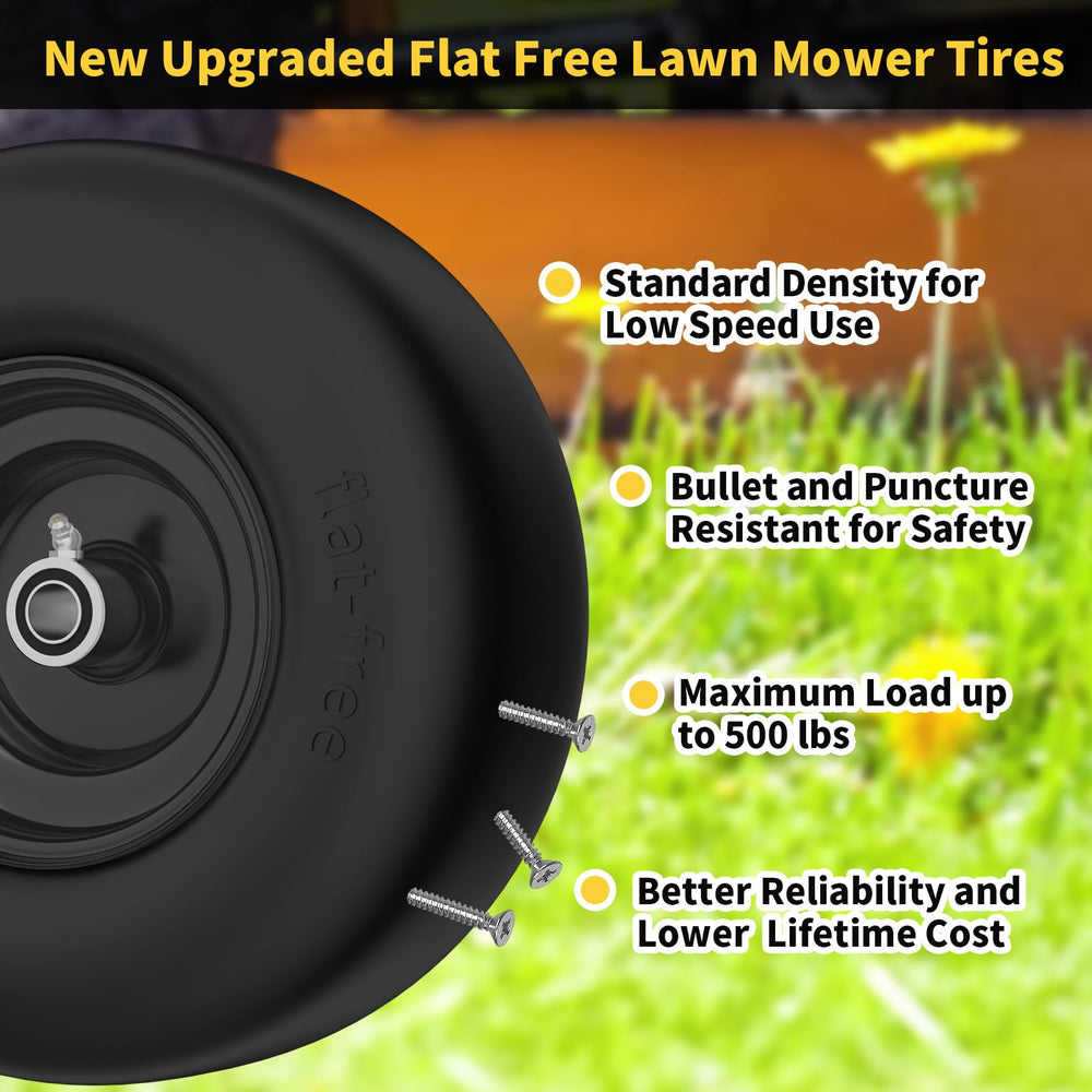 TEPU wheel installed on zero-turn mower providing flat-free mowing