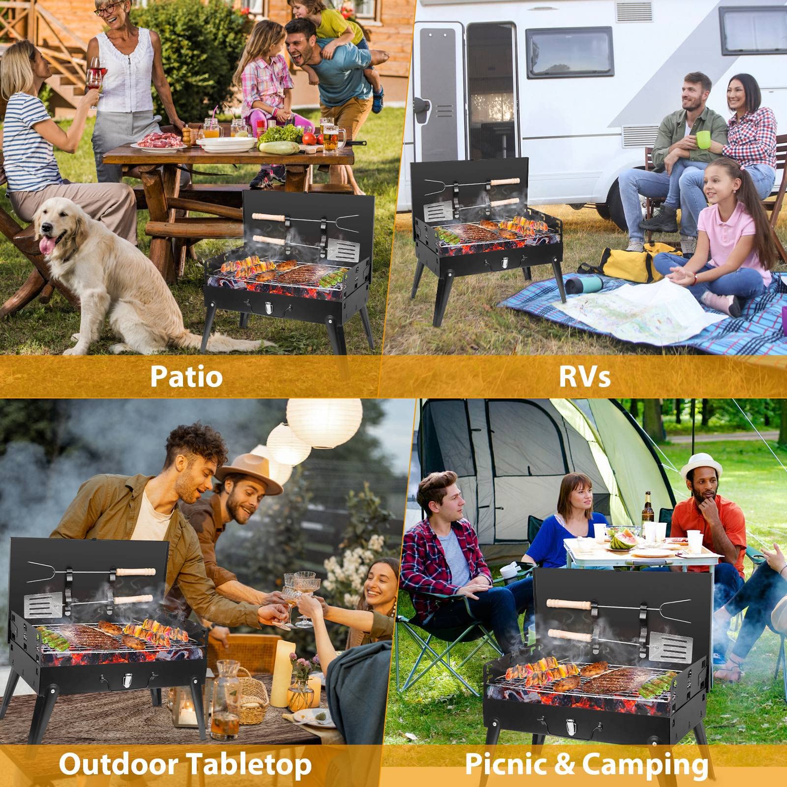 TeqHome accessories included with spatula tongs and fork for complete setup