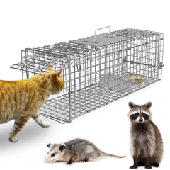 TeqHome front view of humane trap showing secure entrance and durable frame benefit safe capture