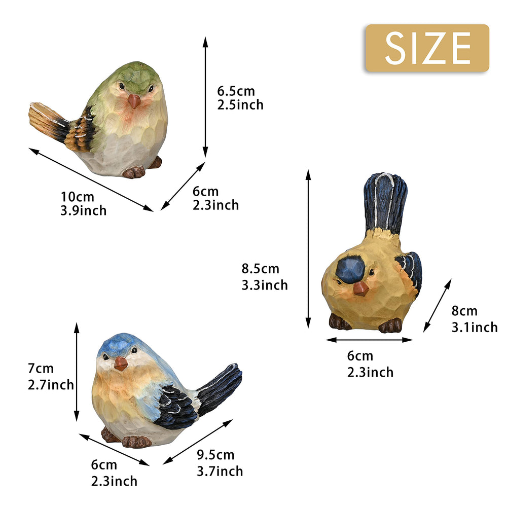 TERESA'S COLLECTIONS bird held in hand to show compact size and easy placement