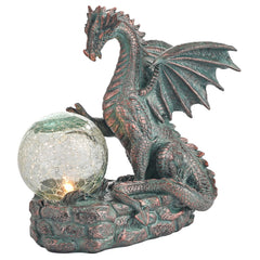 TERESA'S COLLECTIONS front view of dragon statue showing design and charm