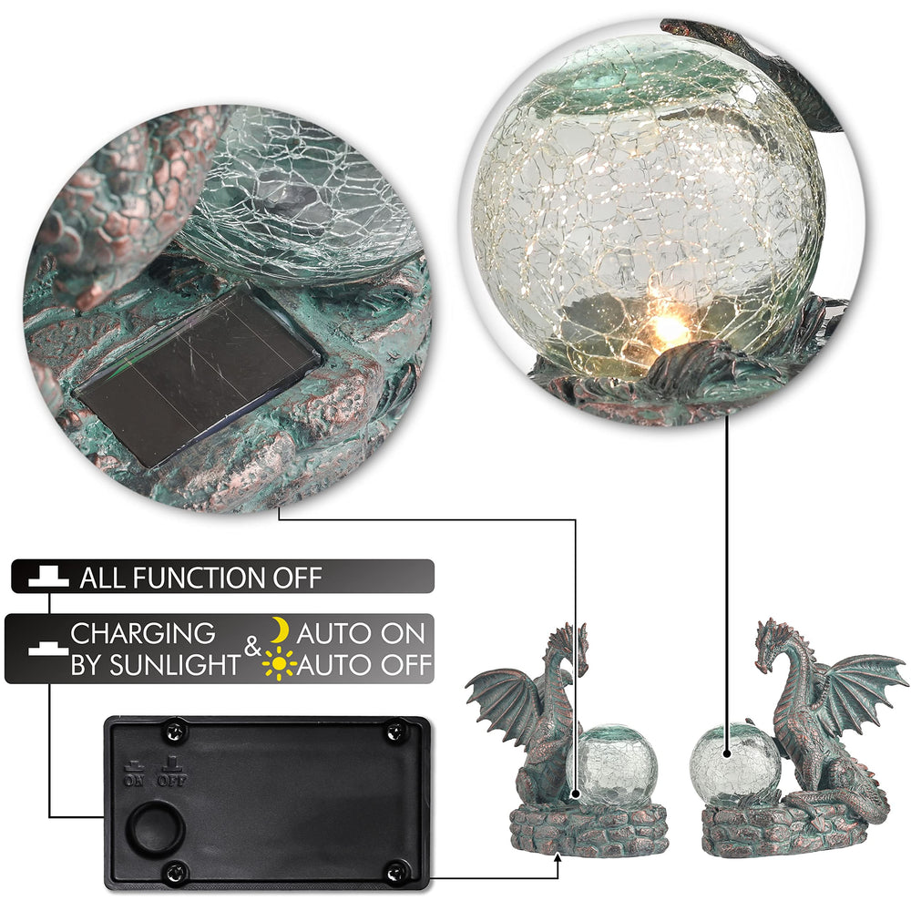TERESA'S COLLECTIONS dragon on porch step improving nighttime visibility