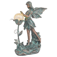 TERESA'S COLLECTIONS front view of fairy statue shows decorative pose and finish