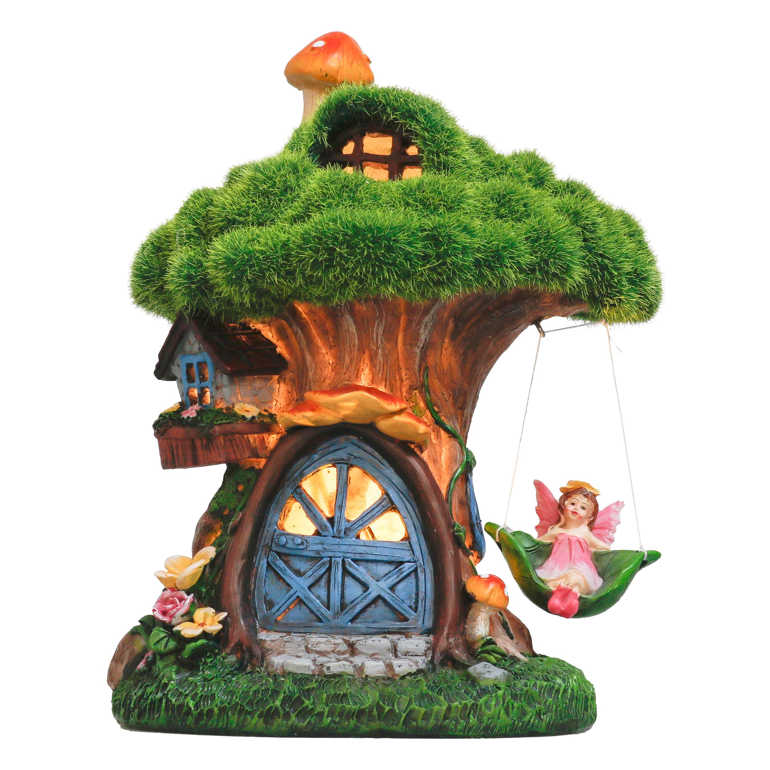 TERESA'S COLLECTIONS front view of fairy house adding whimsical curb appeal