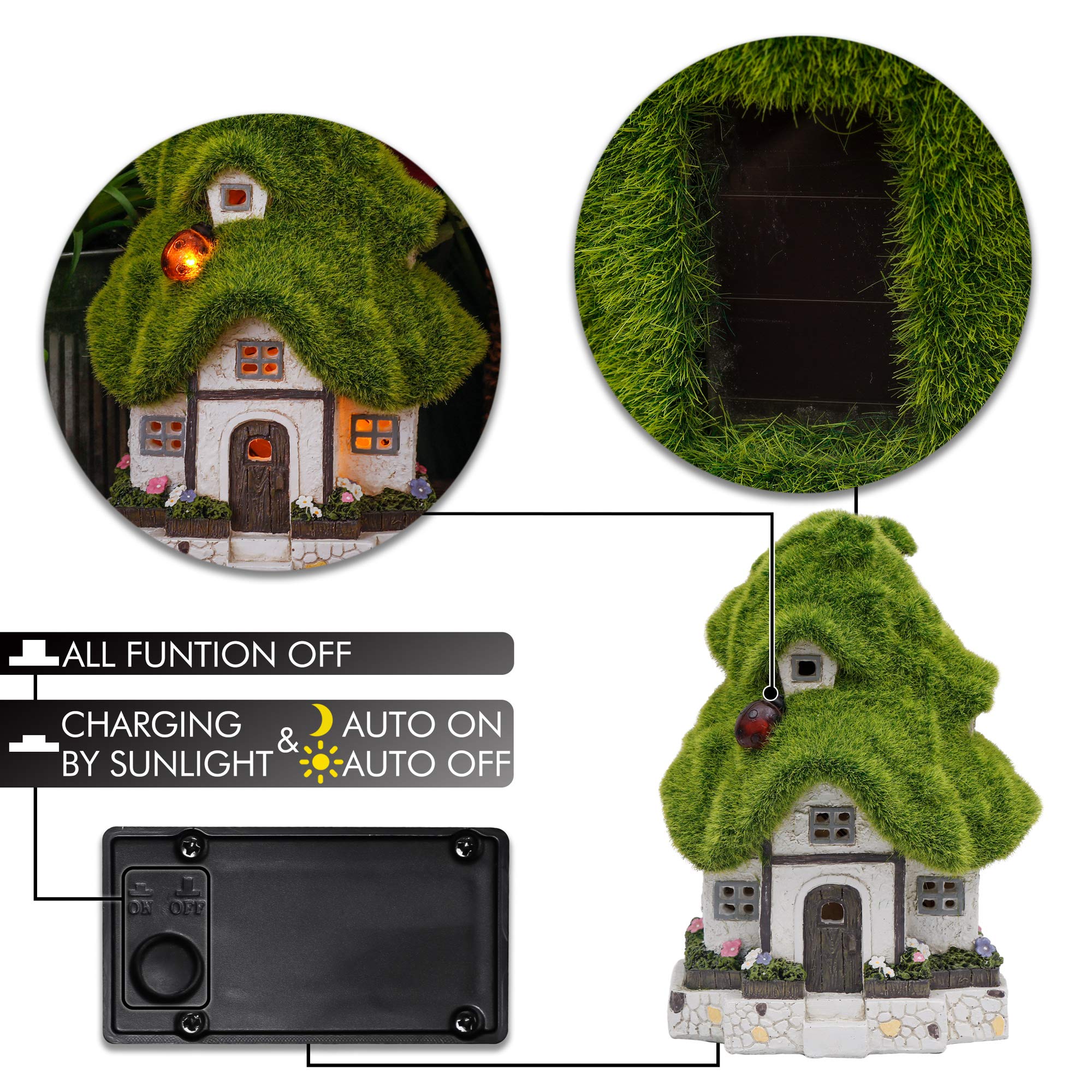 TERESA'S COLLECTIONS fairy house nestled in flowers for natural accent benefit